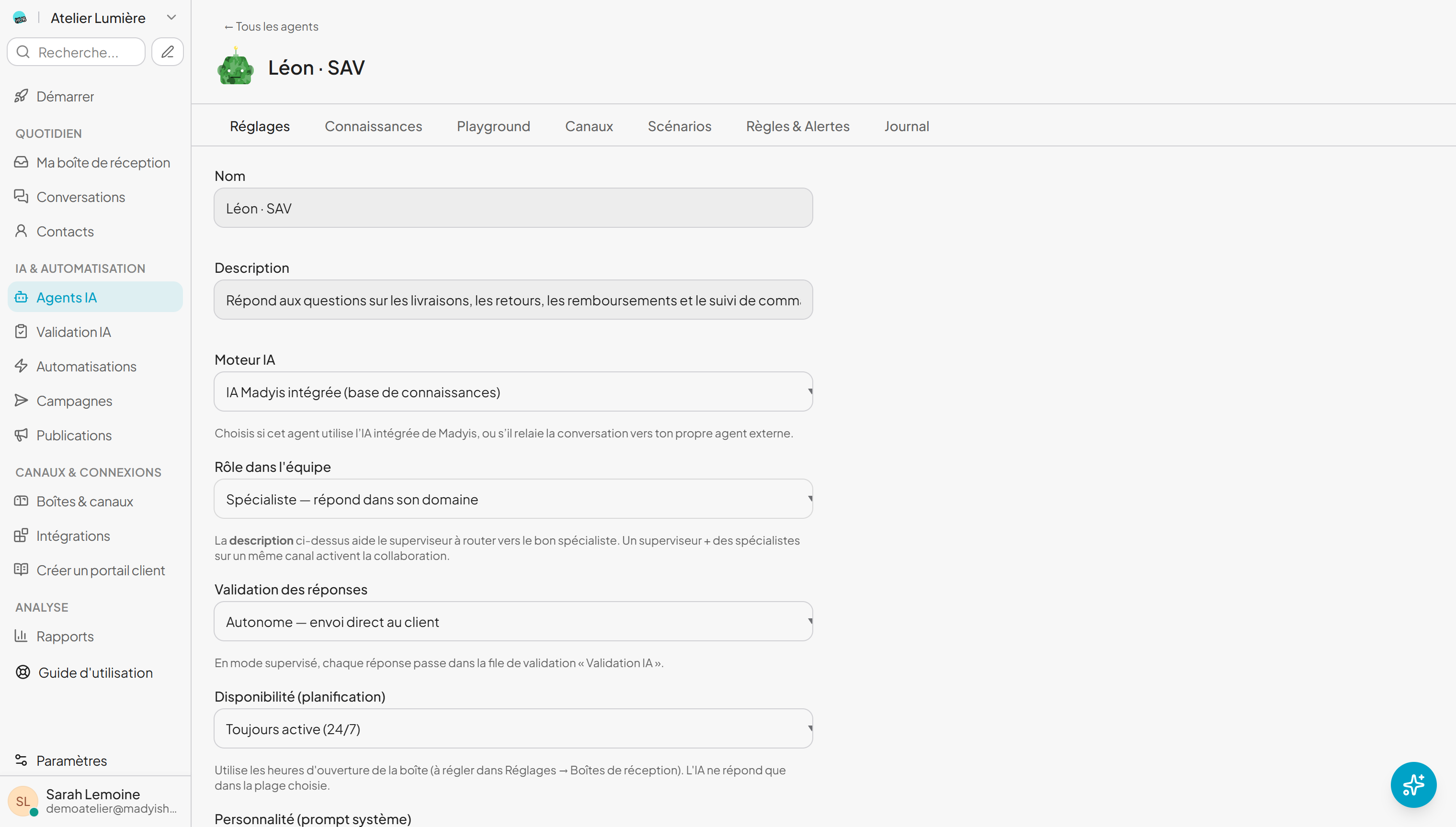 A help center on your brand, in your customers' language